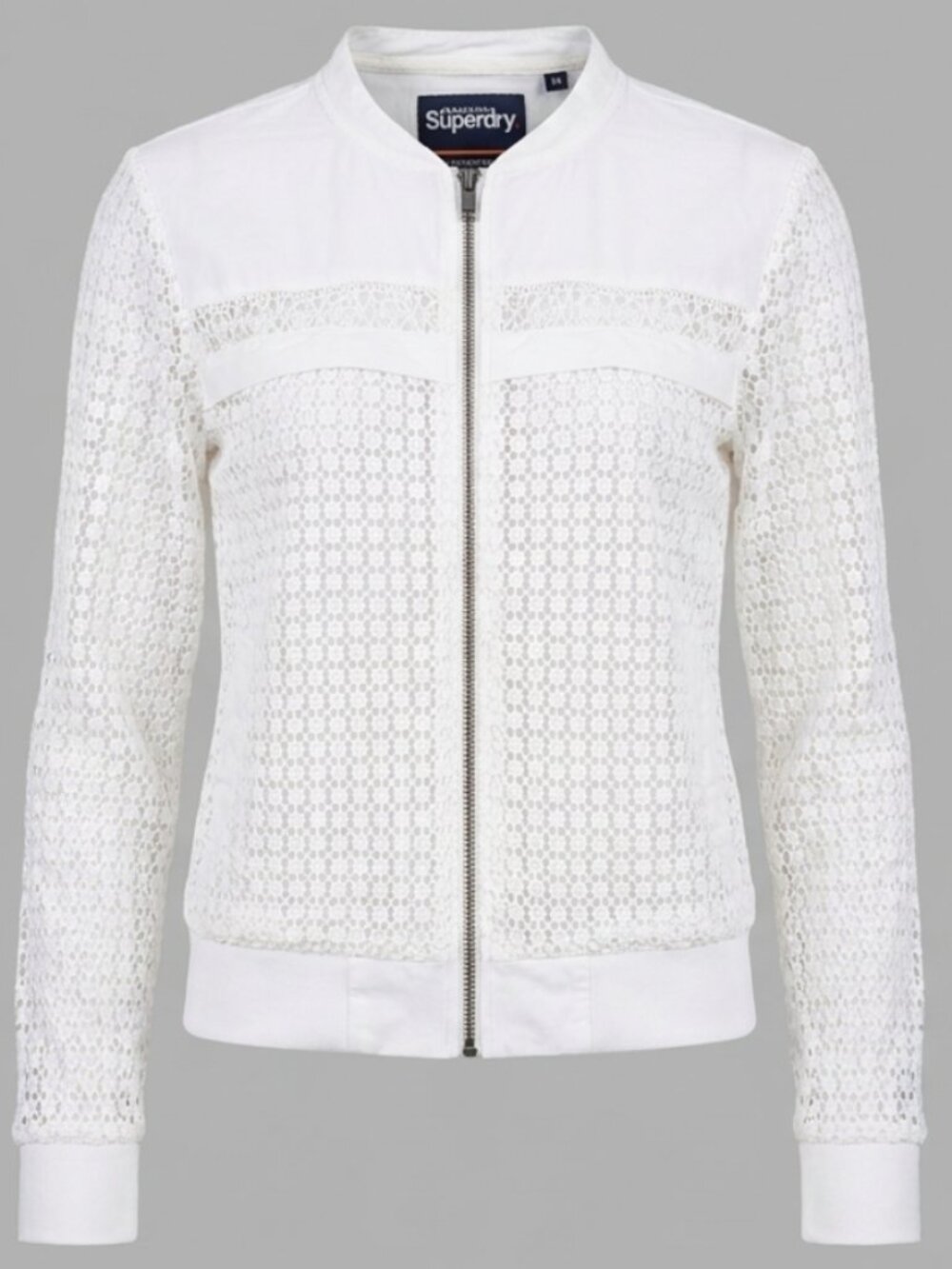 Superdry White Lace Bomber Jacket 🫖✨ - Picture 6 of 6